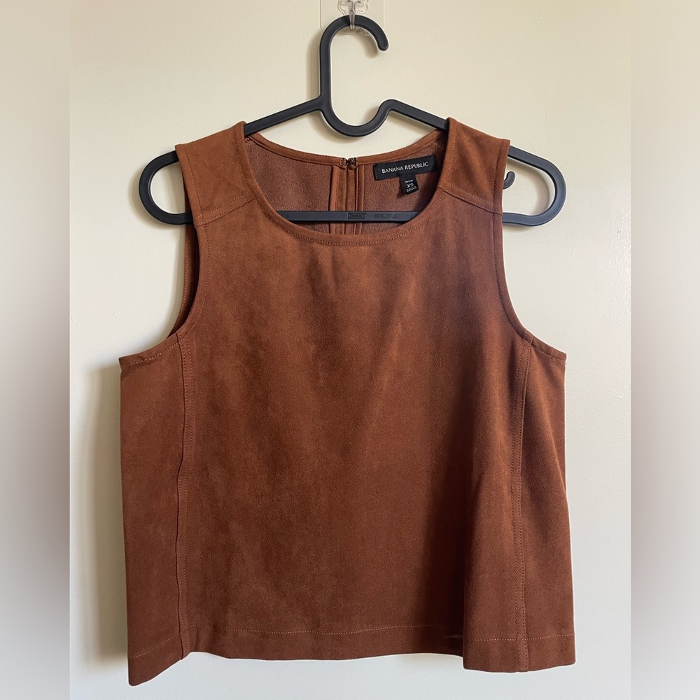 Banana Republic Vegan Suede Top